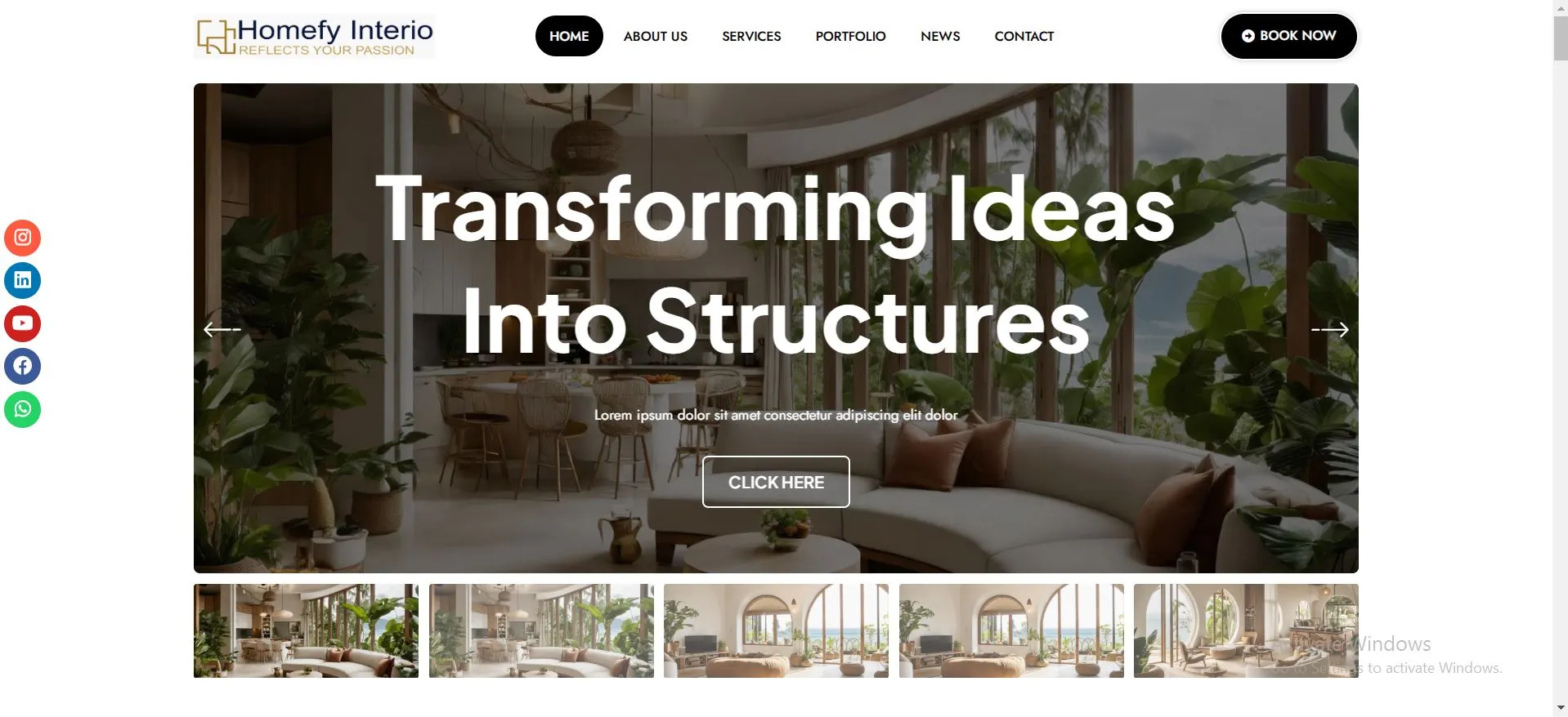 Homefy Interio Interior Diesign in Hyderabad Website Developed by Yaseen Pasha Software Engineer Bangalore