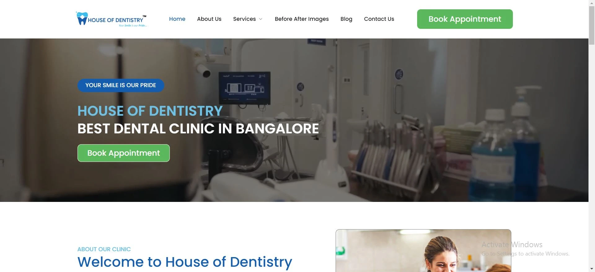 Narayani Dental Care Website devloped by Yaseen Pasha Software Engineer Bangalore