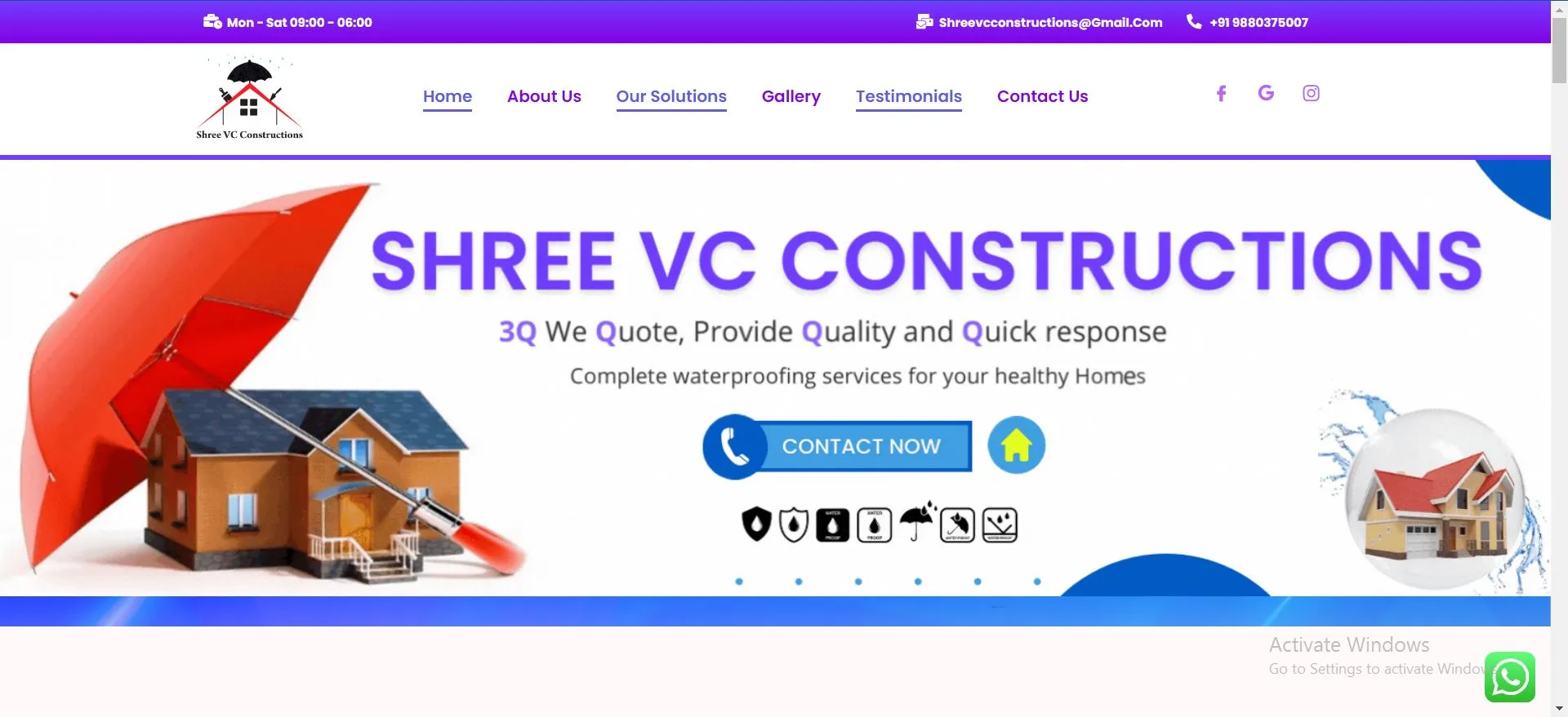 SVCC Services in bangalore website devloped by Yaseen Pasha software engineer bangalore