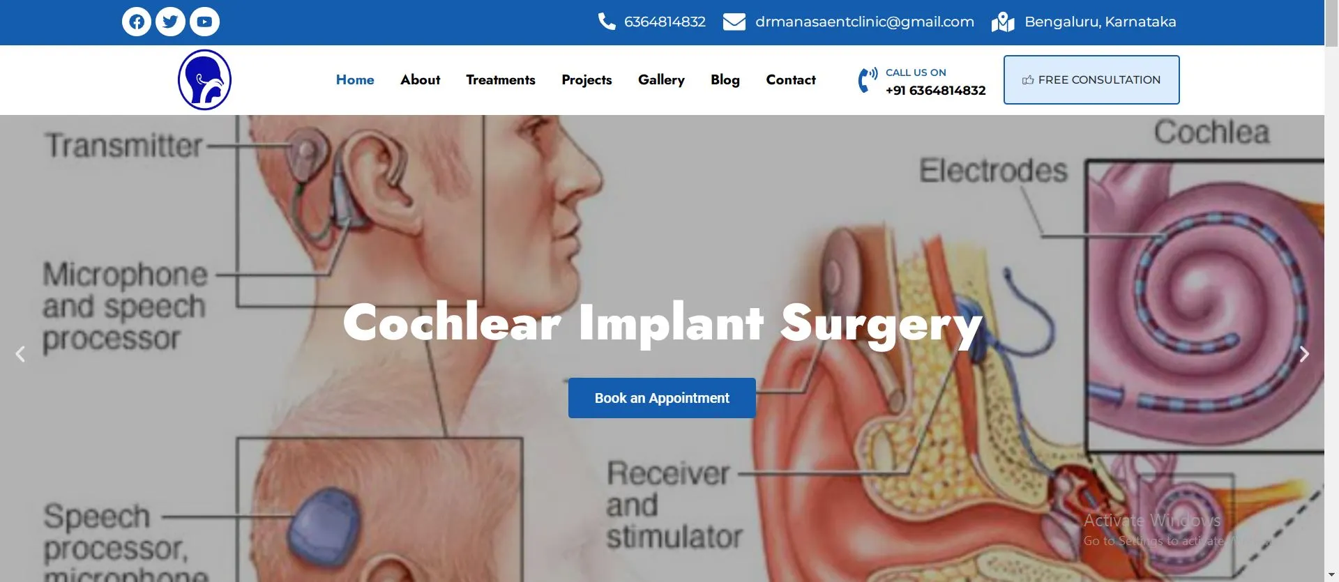 Dr Manasa's Specialty Centre bangalore Website developed by Yaseen Pasha Software Engineer Bangalore (1)