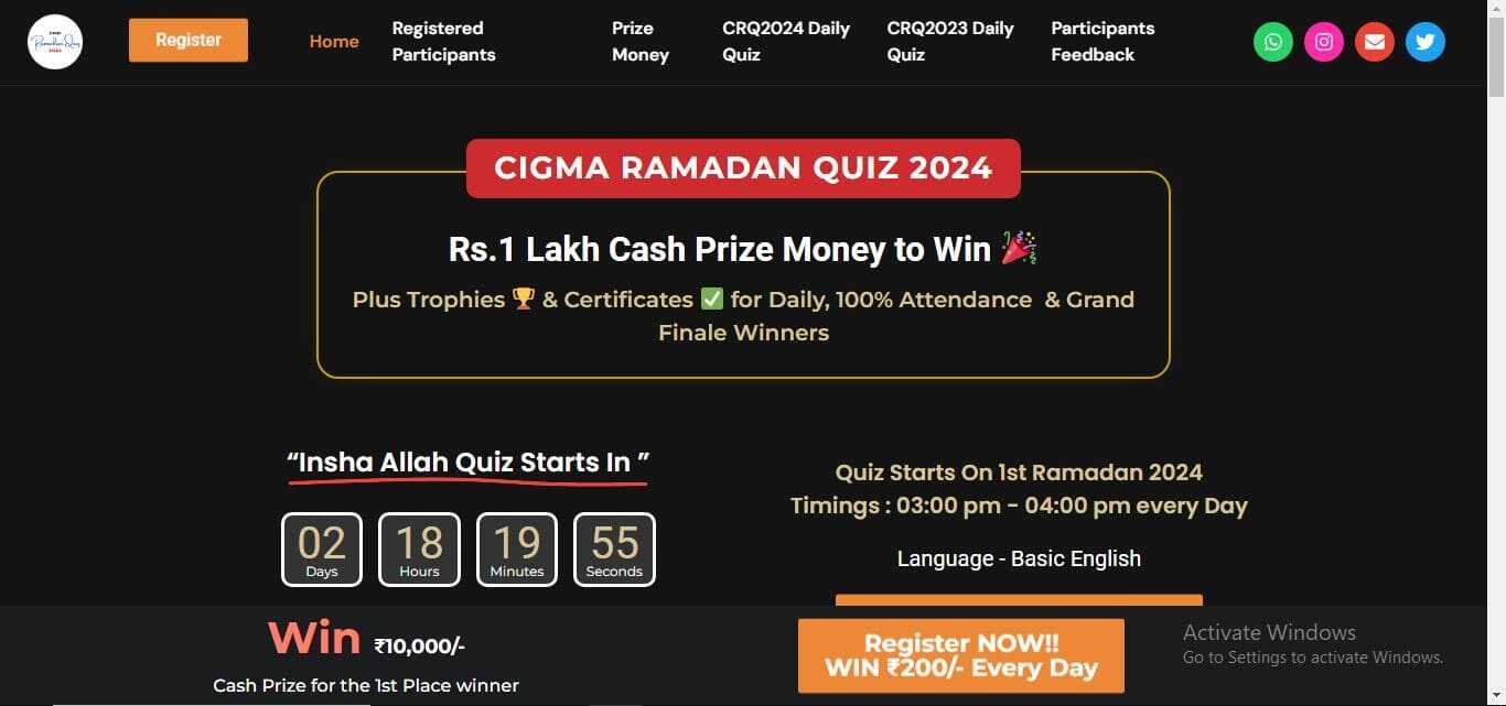 CIGMA Ramadan Quiz 2024 - CIGMA Ramadan Quiz